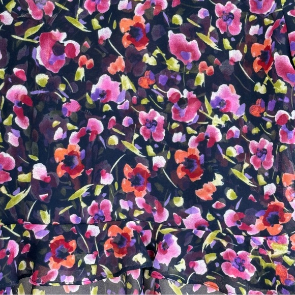 Misa Los Angeles by Revolve Black Floral Sheer Top. Size S - Picture 14 of 16